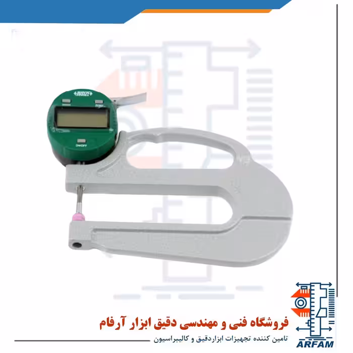 ضخامت سنج ورق دیجیتال اینسایز 10-0 میلی متر بازو بلند مدل 10-2872
