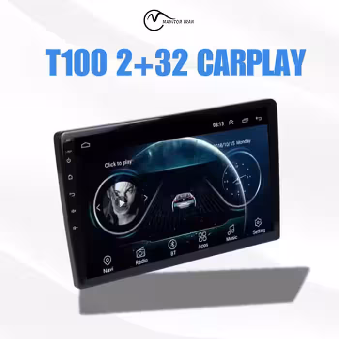 مانیتور رانا برند پاور 2 32 اپل کارپلی مدل T100 همراه با قاب