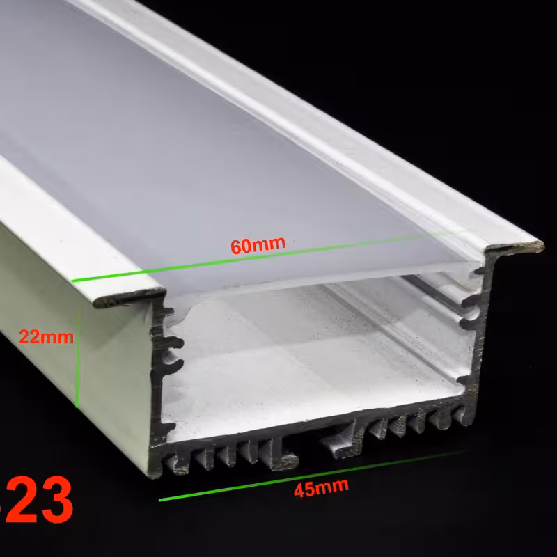 پروفیل لاین نوری کد B23 مشکی و سفید  چراغ خطی لاینر.(ارسال با باربری و هزینه ارسال بصورت پس کرایه میباشد)