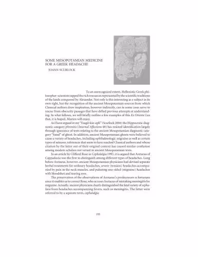 خرید و دانلود نسخه کامل کتاب Some Mesopotamian Medicine for a Greek Headache