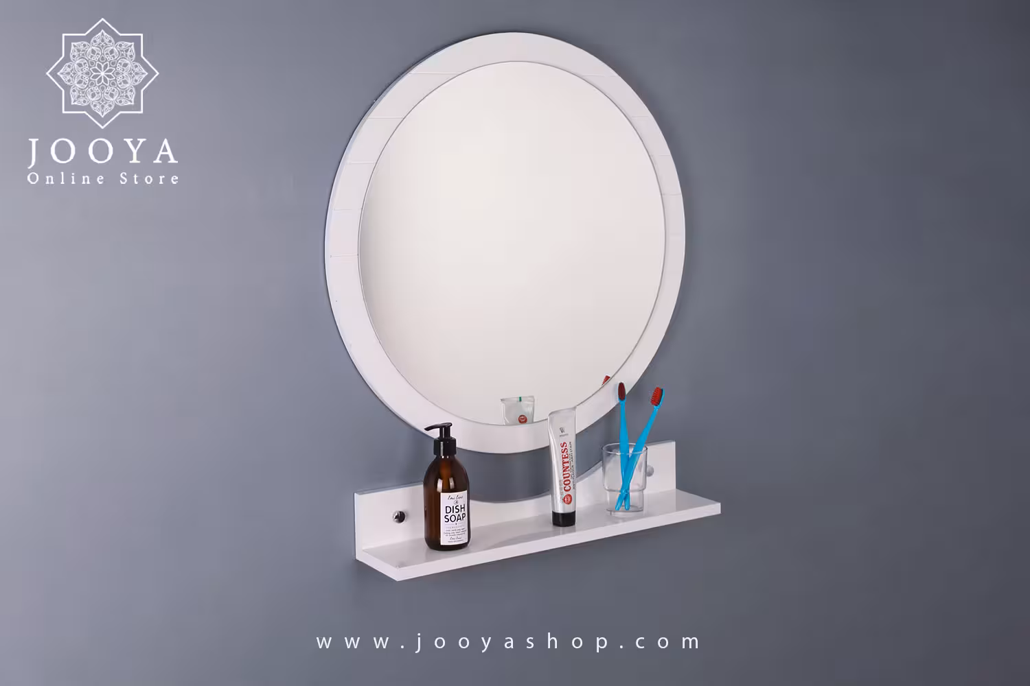 آینه سرویس بهداشتی دلفین مدل 1015-1 به همراه شلف