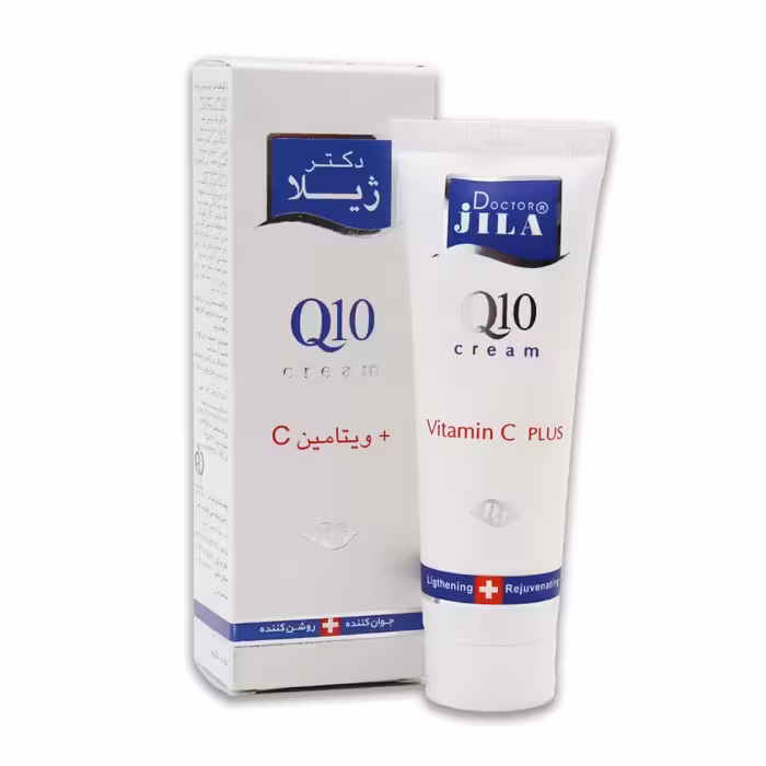 کرم ویتامین سی پلاس و کیوتن دکتر ژیلا حاوی ویتامین c حجم 50 گرم