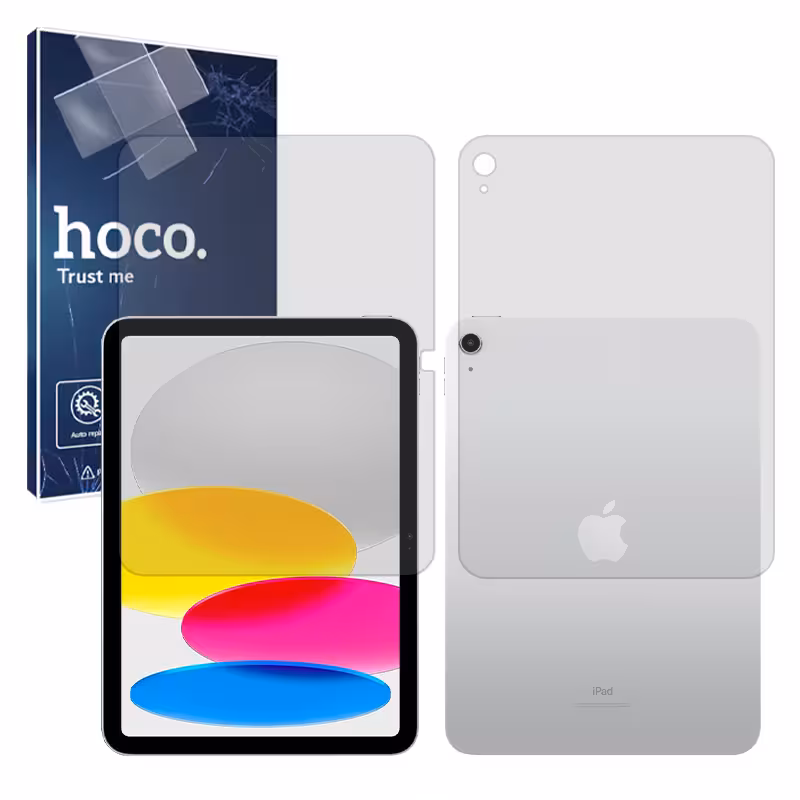 گلس صفحه نمایش و پشت تبلت اپل iPad 10.9 (2022) مدل مات برند هوکو کد LL