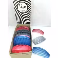 شانه زلفی متالیک کوچک رنگی