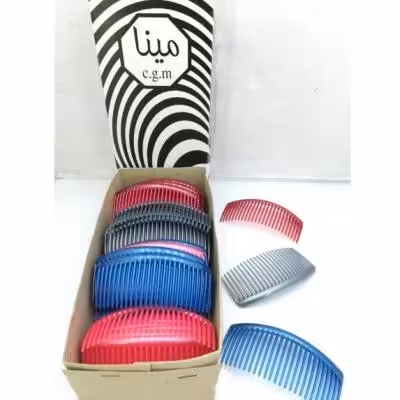 شانه زلفی متالیک کوچک رنگی