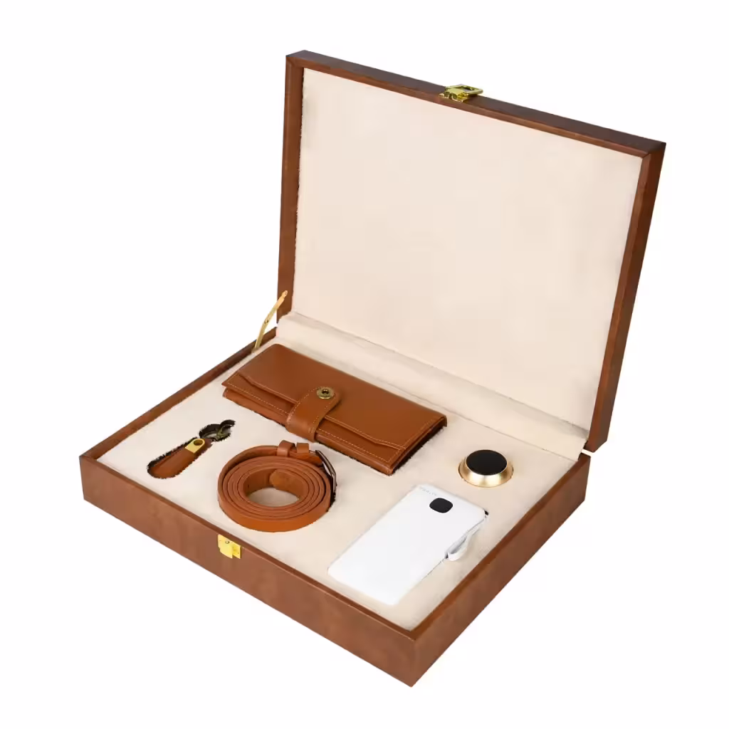 ست چرم قهوه ای ویکتوریا  کد PL5519