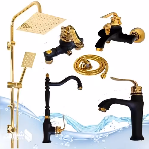 بامبو مشکی طلایی همراه علم دوش رسوبگیر طلایی