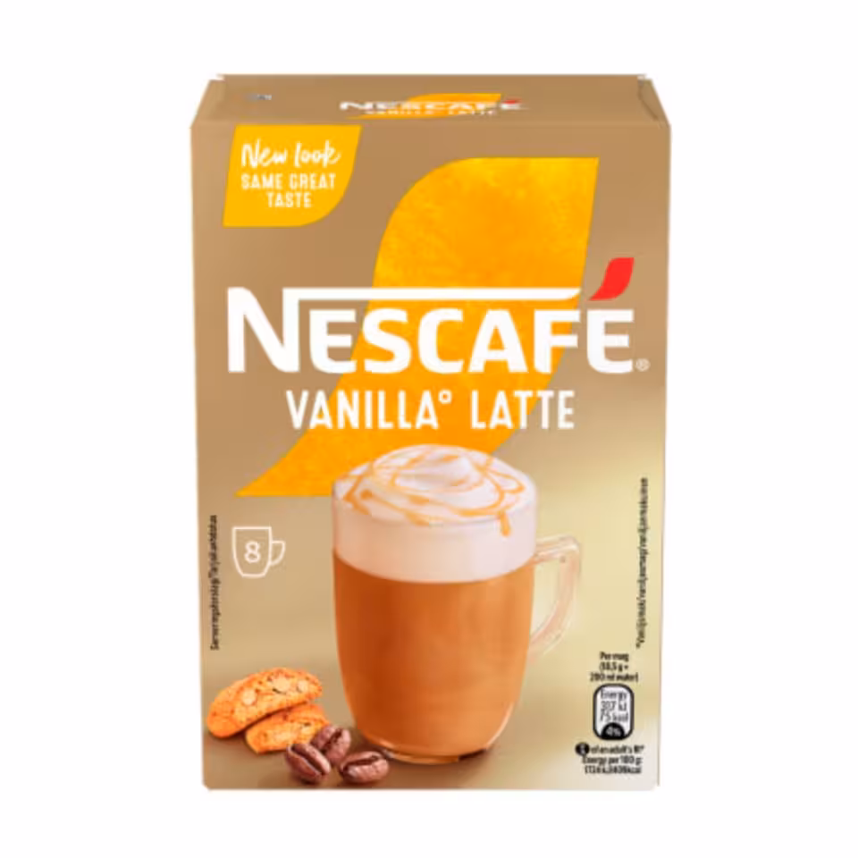 قهوه فوری نسکافه مدل وانیل لته بسته 8 عددی Nescafe