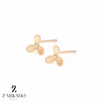 گوشواره میخی طلا طرح فلورا ونکلیف