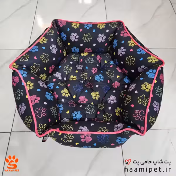 تشک سگ و گربه شش ضلعی طرح پنجه