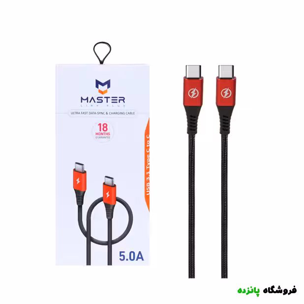 کابل شارژ کنفی فست تایپ سی به تایپ سی MASTER مدل ETM 002 – مشکی...