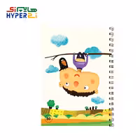 دفتر نقاشی مقوایی 50 برگ فنر دوبل طرح پسر آویزانZimage