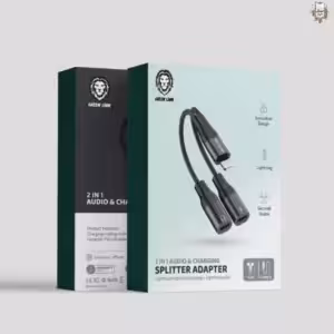آداپتور اسپلیتر2در1 صوتی و شارژر گرین Green 2in1 audio & charging splitter adapter lightning audio