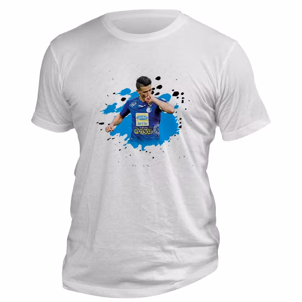 تیشرت طرح استقلال با عکس وریا غفوری کد 75