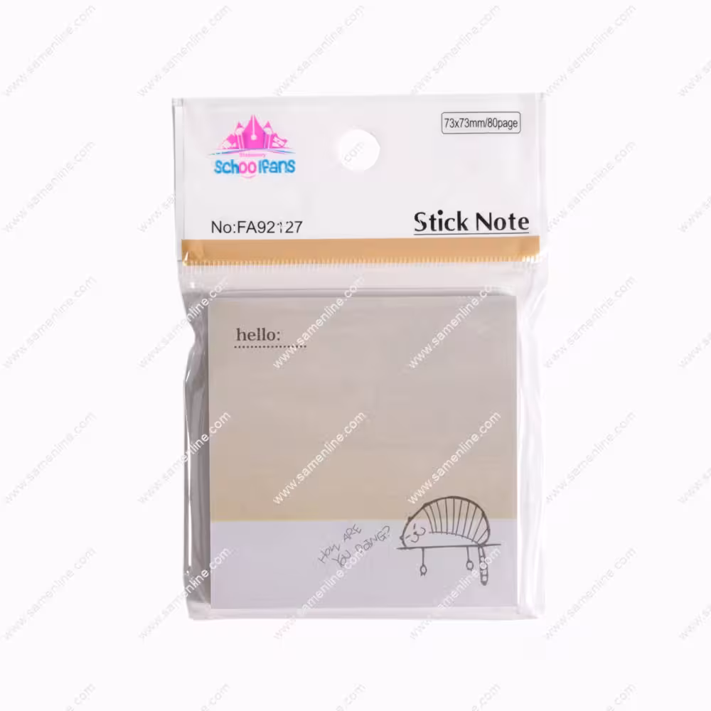 کاغذ یادداشت ( استیک نوت ) اسکول فنس کد FA9212 رنگ سبز