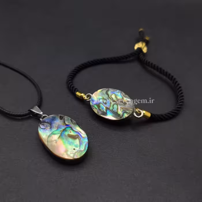 نیم ست زنانه صدف آبالون (کد73)