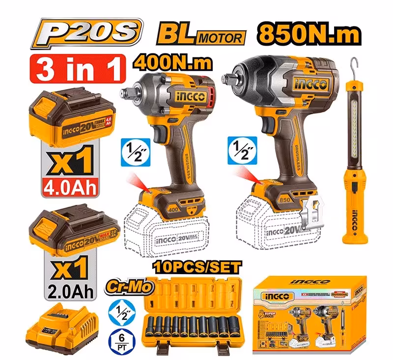 ست کمبو 3 عددی بکس و چراغ قوه اینکو COSLI241195