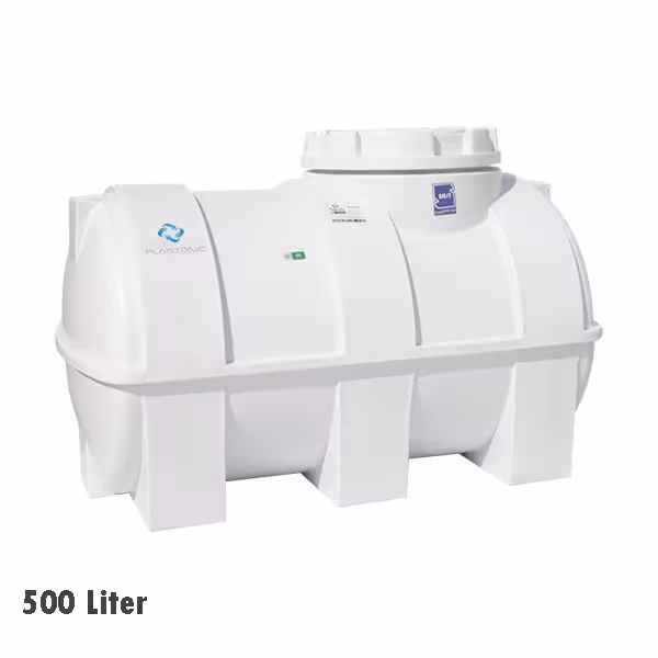 مخزن افقی تک لایه پلاستونیک 500 لیتری