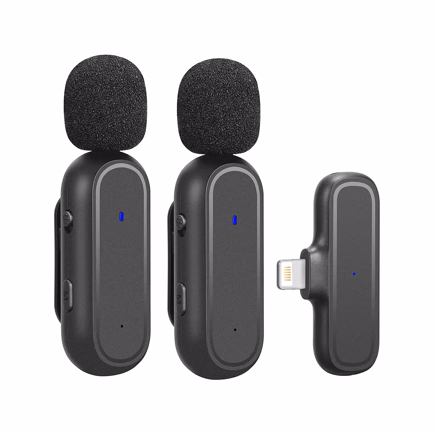 میکروفن یقه ای بی سیم مدل K61 Dual Lightning بسته 2 عددی