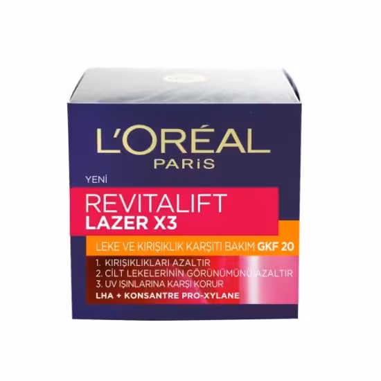 کرم ضد لک و چروک لیفت لیزر لورال LOREAL REVITALIFT LASER X3 حجم 50 میل