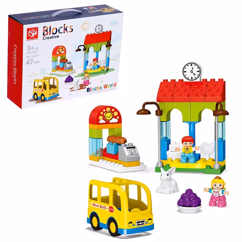 اسباب بازی لگو دوپلو 47 تکه مدل ایستگاه اتوبوس کد 188A12