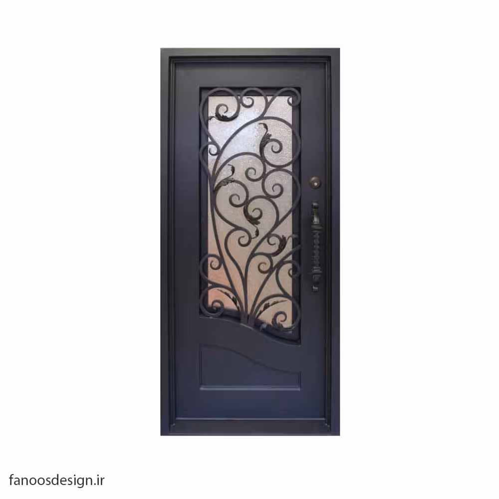 درب لوکس فرفورژه فلزی تگ لنگه کد 1100