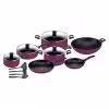 سرویس قابلمه 15 پارچه تفال مدل TEFAL SIMPLY COOK 15pcs رنگ بنفش