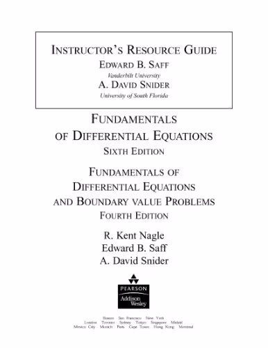 خرید و دانلود نسخه کامل کتاب Fundamentals of Differential Equations (6th Edition)