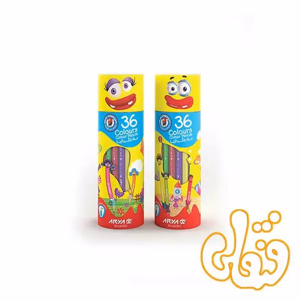مداد رنگی 36 رنگ استوانه ای آریا 3053