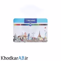 مداد رنگی 48 رنگ، برند پیکاسو، جعبه فلزی