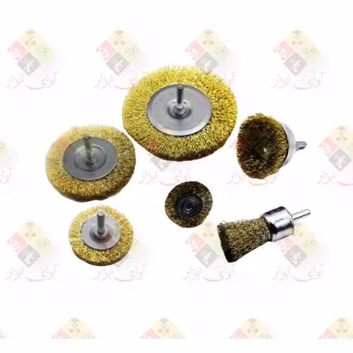 ست 6 عددی فرچه سیمی سر دریلی