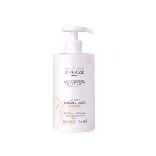 لوسیون بدن پمپی بایفاس با عصاره بادام  Nourishing Body Milk Sweet Almond Oil Dry Skin 500 ml