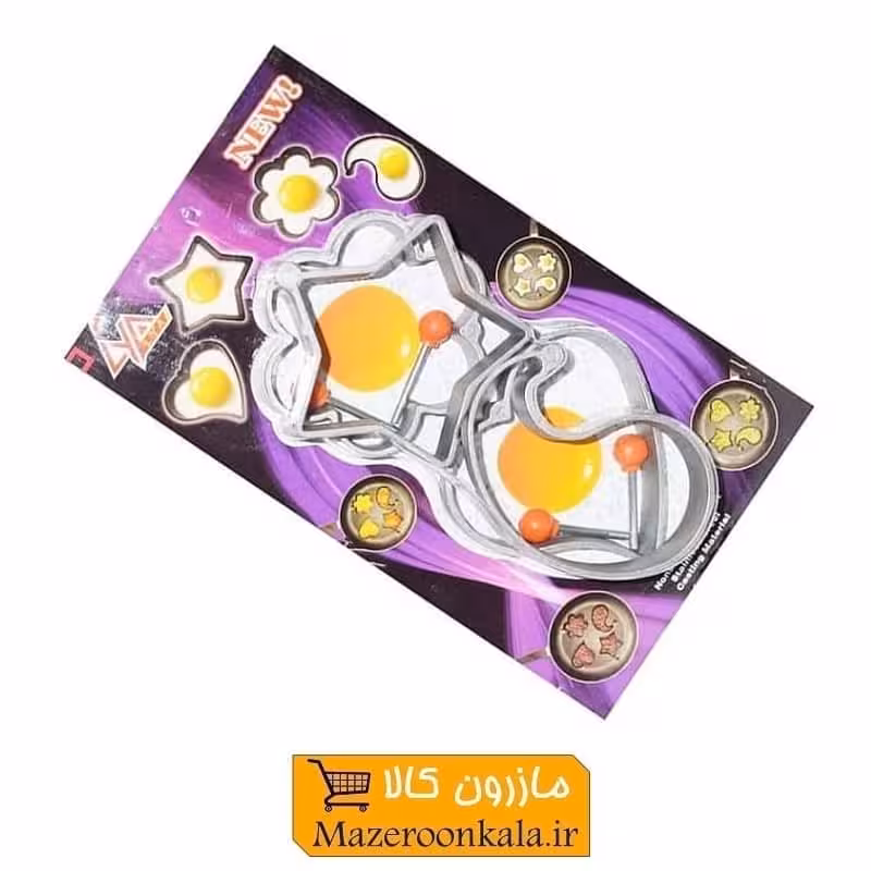 ست قالب کوکو و تخم مرغ فلزی 4 عددی تفلون HGG-003
