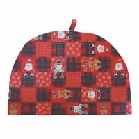 سورل دم کنی قوری زمینه قرمز طرح آدم برفی