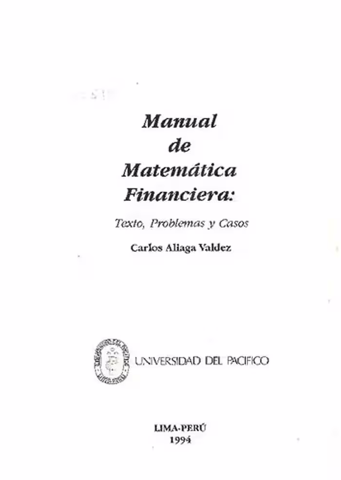 خرید و دانلود نسخه کامل کتاب Manual de matemática financiera: texto, problemas y casos