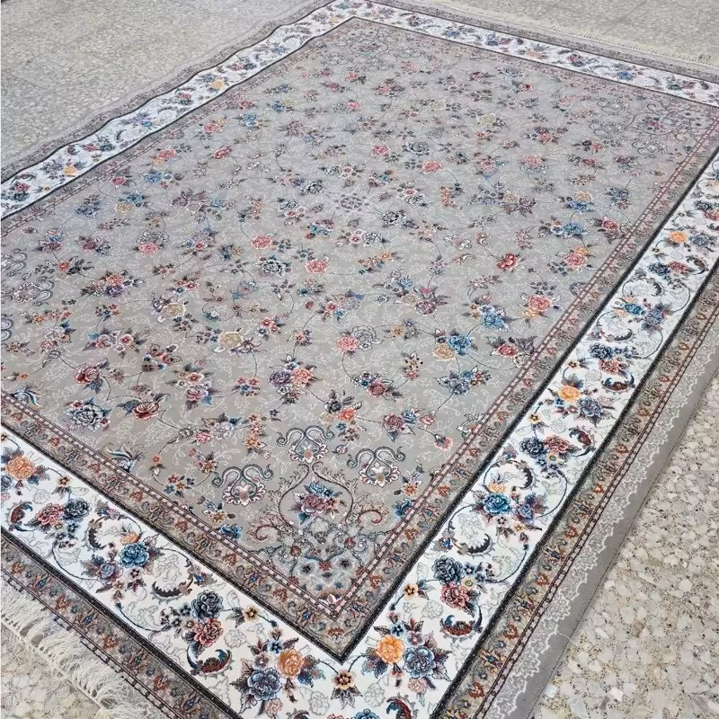 فرش 12متری ماشینی کاشان نقشه زیبای گیلدافیلی 700شانه