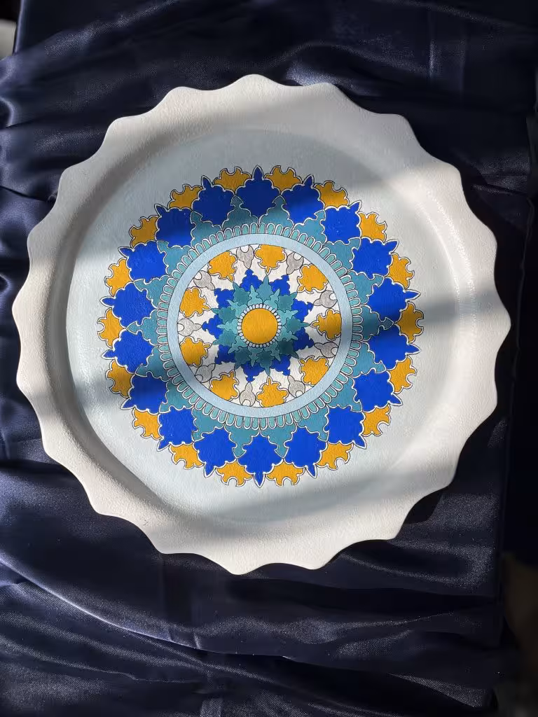 سینی سفالی ماندالا
