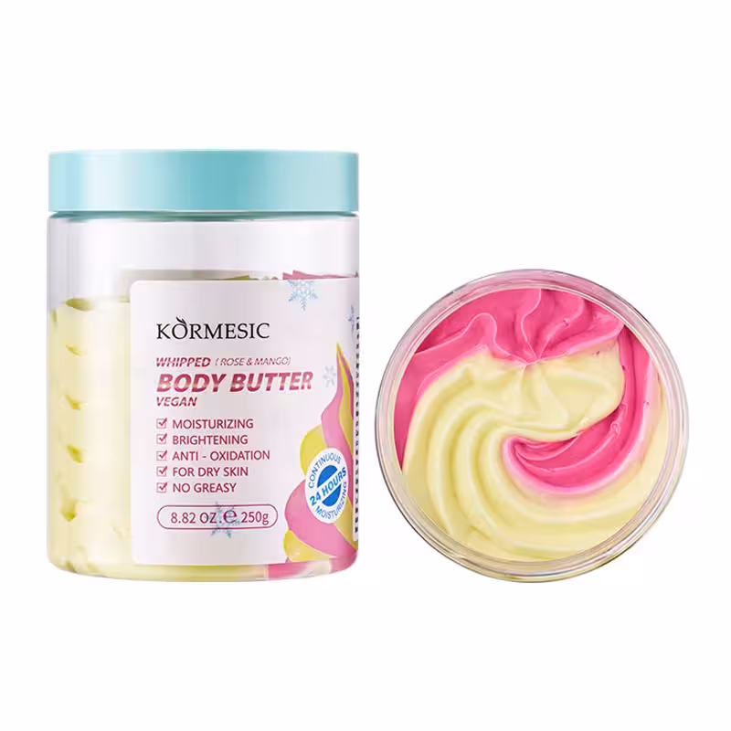 کره بدن بستنی KORMESIC رایحه رز و انبه Rose & Mango حجم 250g