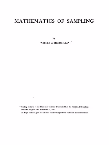 خرید و دانلود نسخه کامل کتاب Mathematics of Sampling