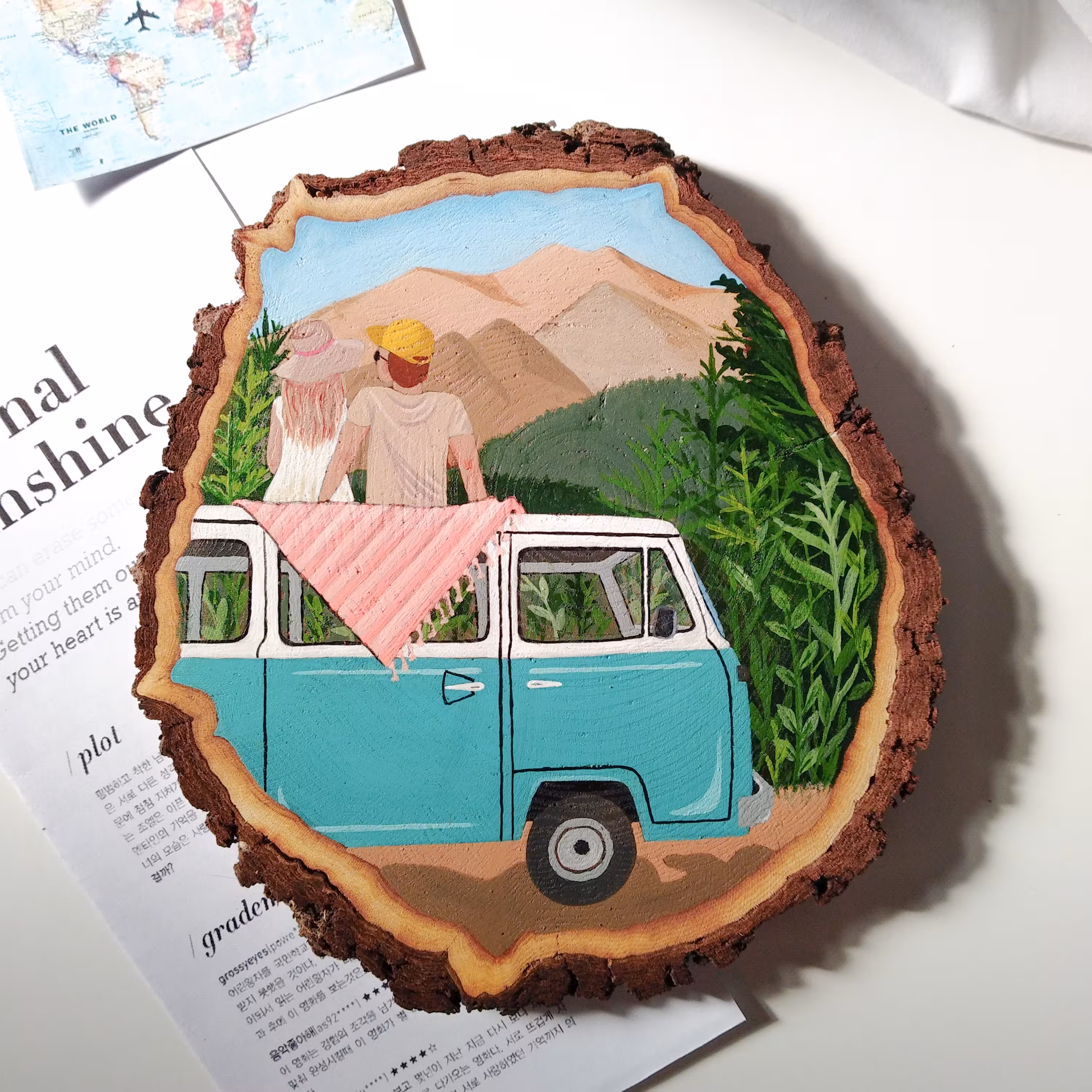 نقاشی روی چوب