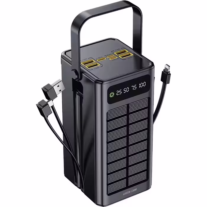 پاور بانک خورشیدی 60000 میلی‌آمپر گرین لاین مدل Green Lion Solar X