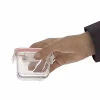 ظرف شیشه ای مربع دربدار 200میلی لیتر لیمون