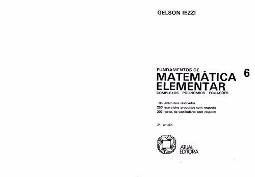 خرید و دانلود نسخه کامل کتاب Fundamentos de Matematica Elementar 6: Complexos, Polinomios...