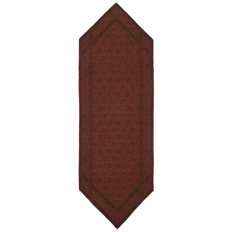 رومیزی رانر ترمه نفیس ابریشم کد TRRA149 آستر زرشکی