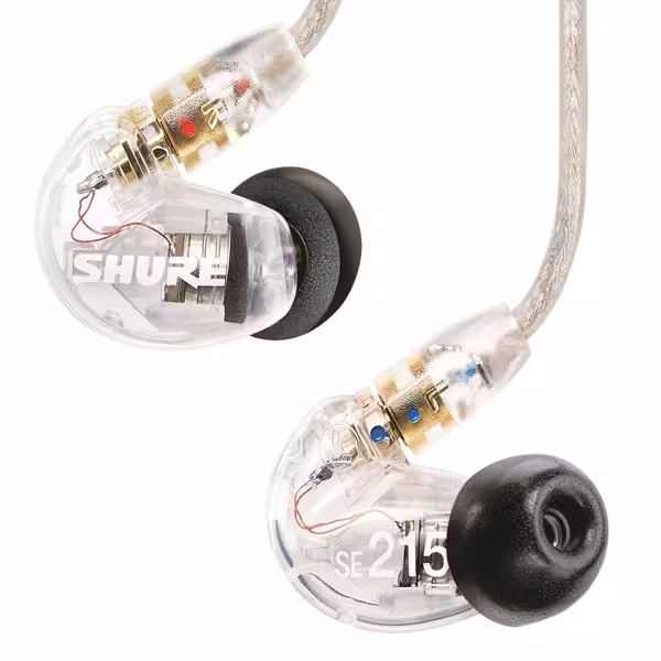 هدفون SHURE شور مدل SE215 شفاف شیشه ای - Hiappleir