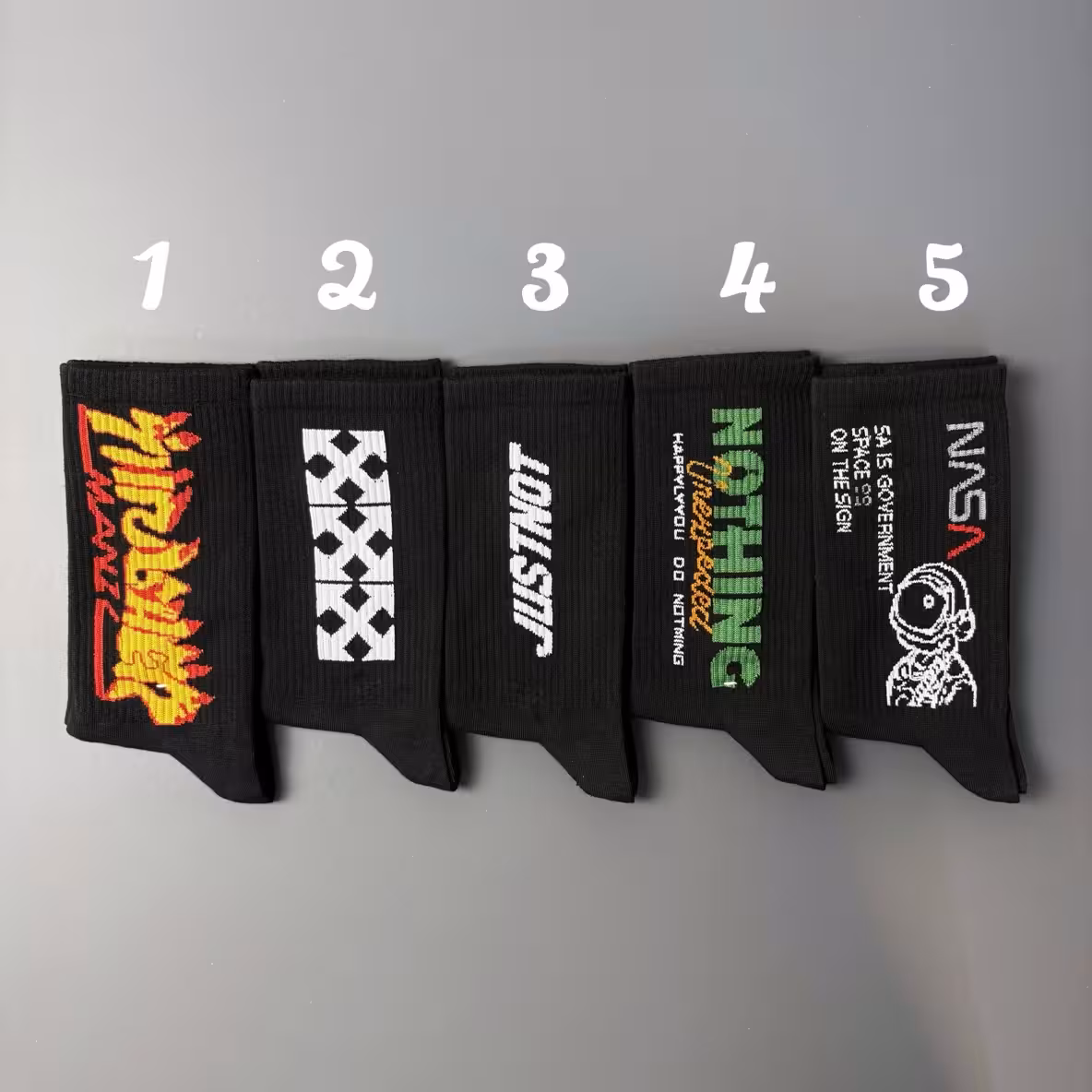 جوراب ساقدار الیت نوشته دار سری All Black