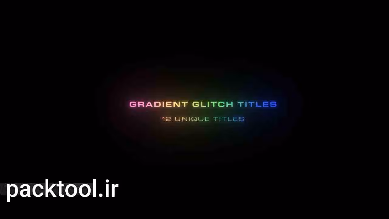 دانلود پروژه آماده عناوین با افکت گرادیانت گلیچ افتر افکت Gradient Glitch Titles - پک تول