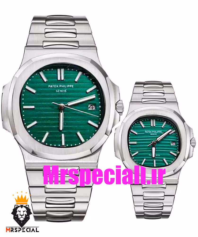 ساعت ست پتک فیلیپ ناتیلوس کوارتز استیل صفحه سبز Patek Philippe NUATILOS 0020738