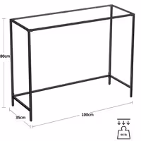 میز کنسول آهن و شیشه