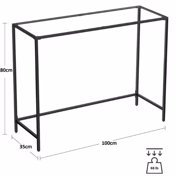 میز کنسول آهن و شیشه